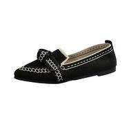 Generisch Loafers Women's Flat Shoes, Slip-On Summer Shoes, Low Shoes, Mary Jane Shoes, Elegant Walking Shoes, Comfortable for Casual Shoes, Moccasins, Outdoor Shoes, Without Laces, Black (black 2
