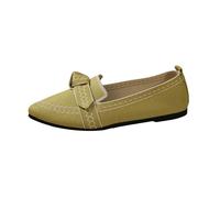 Generisch Loafers Women's Flat Shoes, Slip-On Summer Shoes, Low Shoes, Mary Jane Shoes, Elegant Walking Shoes, Comfortable for Casual Shoes, Moccasins, Outdoor Shoes, Without Laces, Yellow2, 10 UK