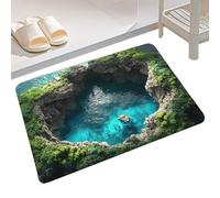 Generisch Loch Illusion Rug, Soft Plush Puddle Print Underlay, Puddle Pattern Kitchen Floor Mat, for Front Door, Bedroom, Garden, Indoor, Outdoor, Workplace, Kitchen, Bathroom, Flat