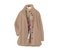 Generisch Long Coat Women's Winter Lightweight Cardigan Coat with Button Placket Lapel Collar Stylish Casual Outerwear for Everyday Women's Coat Dove Blue, khaki, XS