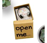 Generisch Long Distance Note Box, Mother's Day Keepsake, Headphone Decoration Pocket for Greeting Cards, Perfect for Son, Daughter, Mother, Dad, Desk, Bookshelf, Bedside, Workplace Display and Gift