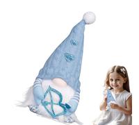 Generisch Love Day GNOME Lamp - 25cm Lighted Dwarf Doll, Plush Heart Figurine | LED Table Sculpture For Valentine's Day Dinner Home Decoration Mantle Centerpiece Romantic Holidays Disp