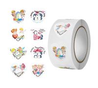 Generisch Love Labels - 500 Roll Heart Reward Stickers | Copper Plate Adhesive Seals - Round Self Stick Decals Adding Warmth & Motivation Ideal for Classroom Rewards Parties Weddings & Celebrations