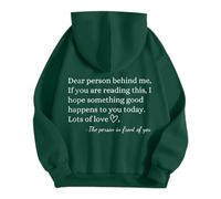 Generisch Love Person Behind Me When You Read This Happens To You Today Something Good Long Fleece Jacket, Dark green, XL