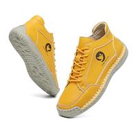 Generisch Low Shoes Women's Unisex Trainers Leather Low Shoes Medium Shaft Height Workwear Style Jogging Shoes Stitched Sports Look Casual Walking Shoes Gym Fitness Women's Trainers Slip On Shoes