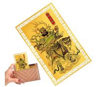 Generisch Lucky God Card Made of Copper | Copper Alloy Gold Lucky Ornaments | For Positive Energy | For Men and Teenagers Father Grandma Husband Son Family Friends