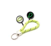 Generisch Luminous Key Fob / Lanyard with Reflective Strips and Key Ring / Glows in the Dark / Reflects in Lighting / 8 mm Thick / Phosphorescent / Glow Effect, beige, One Size