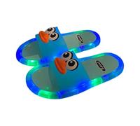 Generisch Luminous leisure slippers with cartoon sole for indoor and outdoor use - eye-catching accents make these slippers a real eye-catcher in everyday life, blue, 5 UK