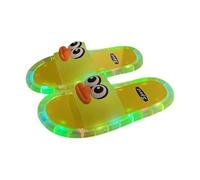 Generisch Luminous leisure slippers with cartoon sole for indoor and outdoor use - eye-catching accents make these slippers a real eye-catcher in everyday life, yellow, 7 UK