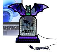 Generisch Luminous Night Light | Tombstone Night Light with Stand - USB Socket Operated Table Decoration for Room Garden Decoration