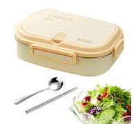 Generisch , Lunch Container - Stainless Steel 4 or 5 Compartments | Food Storage, Reusable Portable Delicious Meal Preparations with the Chopstick Spoon for Picnic, Work, School
