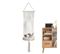 Generisch Macrame Hammock for Cats, Boho Cat Swing Bed, Multifunctional Bohemia Cat Bed, Comfortable Cat Hammock, Handwoven Cotton Rope Bed for Garden