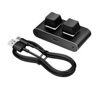 Generisch Macro Pad - 2 Button Type C Plug Play Macro Pad | For Home Office Games, Live Streaming, Video Editing, Programming, Programming, Streamer, Students
