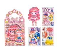 Generisch Magnetic Dressing Doll Set - Imaginative Collector's Object, Dressing Doll Toy for Children - For Collectors, Students, Fashion Lovers, Preschool Children, Home