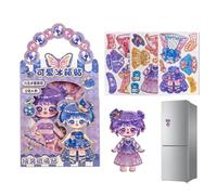 Generisch Magnetic Dressing Dolls, Combinable and Adjustable Outfits Collectible - Strong Magnetic Dress Doll as a Toy, for Collectors, Students, Fashion Lovers, Preschool Children, Home