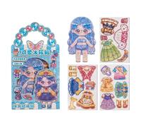 Generisch Magnetic Dressing Dolls Set, Combinable and Adjustable Outfits Collectible Children's Magnetic Dress-Up Dolls Toy - For Collectors, Students, Fashion Lovers, Preschool Children, Home