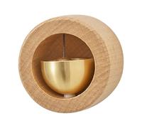 Generisch Magnetic , Extensive Application, Wooden Bell for Door Opening, Metal, Beech/Walnut Rustic Home Decor with Pleasant Sound, for House, Cafe, Room, Studios, 5 cm/1.97 inches