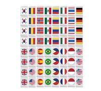 Generisch Mahjong Game, Travel Mahjong Set, Flag Pattern Tile Games - Family Board Games, Game Blocks, Block Puzzle Games for Spring Picnic Party Supplies