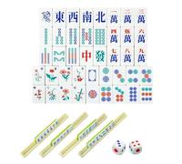 Generisch Mahjong Set for Beginners, Traditional Mahjong Game - Portable Mahjong Set, for Women Men Beginners Family Gathering Parties Outdoor Camping By The Sea Pool Golf In The Mountains