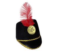 Generisch Majorette Hat - Polyester, 22.8 Inch, Brass Band Hat, Circus Hats, Parade Performance Costume Hate, Decorative Blowing Band Cap, Stage Show Dance Hat Accessories, Party Costume Headwear