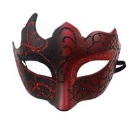 Generisch Male Female Makeup Dance Face Shield Painted with Gold Powder Multiple Square Half Face Carnival Party Face Shield (One Size)