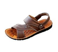 Generisch Male Summer Comfort Slippers in Mid Sandals Dual Use, brown, 9.5 UK