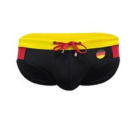 Generisch Male Swimming Trunks Summer Sports Beach Shorts Triangle Fashion Cool Fit Breathable Lightweight Quick Drying Comfortable Leisure Holiday Swimming, black, L