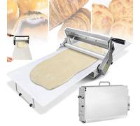 Generisch Manual Dough Rolling Machine, Stainless Steel Pastry Roller with Adjustable Thickness 0-17.5 mm/0-27 mm, Foldable Dough Sheeter for Commercial & Home Use, Ideal for Pizza & Pastries