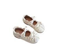 Generisch Mary Jane Shoes Girls Cute Bowknot Flat Trainers Cute Lolita Style Platform Sandals Platform Heels Ankle Strap Running Shoes Closed Toe Ballerina Sandals, White, 6 UK Child