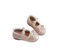 Generisch Mary Jane Shoes Girls Cute Bowknot Flat Trainers Cute Lolita Style Platform Sandals Platform Heels Ankle Strap Running Shoes Closed Toe Ballerina Sandals, red, 8 UK Child