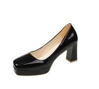 Generisch Mary Jane Shoes Women's High Heels Platform Pumps Heel Shoes Leather Wedding Shoes with Block Heel Dress Shoes Evening Shoes Party Women's Shoes Elegant and Comfortable Traditional Shoes Low