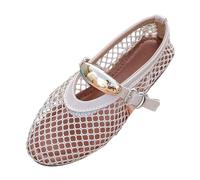 Generisch Mary Jane Shoes Women's Mesh Flat Shoes Lightweight Breathable Ballet Flats with Buckle Comfortable Mesh Beach Shoes Casual Wide Barefoot Summer Shoes for Beach Leisure and Everyday Use
