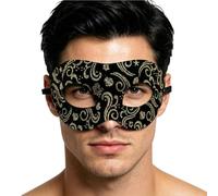 Generisch Masque Mascarade Homme Vénitien PVC Léger - Demi Visage 17.5 cm | Accessory Carnaval Bal Masqué Halloween Fête Déguisement Élégant Soirée Thème Festival Costume