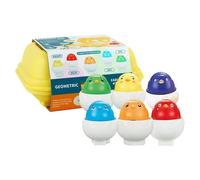 Generisch Matching Egg Set - 6 Pieces Peep Easter Egg Toys | Learning Toy with Pressable Squeaky Chicks, Colour Recognition, Fine Motor Skill Development | Educational Toy for Kids