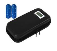 Generisch Medication Cool Bag, Compact Cool Bag for Medication, Includes Ice Packs, Reusable Cooling with Temperature Display, for Outdoor, School, Office, Travel and Home, black, Siehe