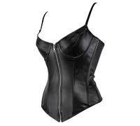Generisch Medieval Cat Tarot Cards Punk Style Bodysuit for Women with Shoulder Straps Killer Bee Cosplay Costume, black, XL