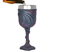 Generisch Medieval Double Dragon Wine Goblet, Double Dragon Heart Love Resin Stainless Steel Drinking Cup | Novelty Gothic Wine Goblet For Girlfriend Wife