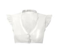 Generisch Medieval Dress Plus Size 4XL Women's Dirndl Blouse Lace Costume Blouse Short Sleeve White Oktoberfest V-Neck 34 54 Deku Cosplay Costume Combat Suit, White-h, L