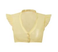Generisch Medieval Dress Plus Size 4XL Women's Dirndl Blouse Lace Costume Blouse Short Sleeve White Oktoberfest V-Neck 34 54 Deku Cosplay Costume Combat Suit, Yellow-h, S