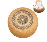 Generisch Meditations Floor Cushion, Seat Cushion for Floor with Thick Handwoven Breathable Seat Pad, Thick Breathable Seat Pad Made of Tatami for Home, Temples and Zen Areas