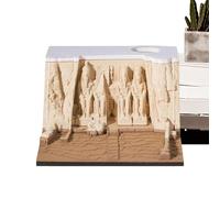 Generisch Memo Pads Paper Art Sculpture, Temple-Inspired Desktop Notepad with Pen Holder, Cultural Ornament, Artsy Paper Block for Notes, Record Keeping, Thoughtful Gifting, Home
