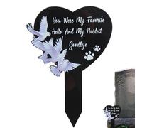 Generisch Memorial for the Grave - Waterproof Acrylic Stake, Sympathy Memory Decoration, Durable for Outdoor Use | Cemetery Heart Garden Decoration for Friends in the Garden, Memorial Gift