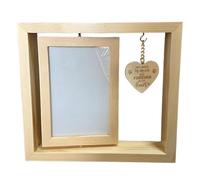 Generisch - Memorial Photo Frame - 360 Rotating Wooden Heart Design Double Sided Love Tag Sentimental Dog Picture Holder | Desktop Decoration for Home Office as Keepsake