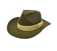 Generisch Men and Women Wholesale Wool Hats for Women Design Hat with Brim and Size Adjuster Hat A Cowboy For, Green, M