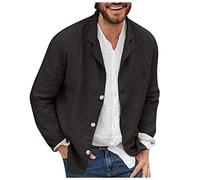 Generisch Men's Blazer Sporty - Suits & Jackets for Men Baggy Suit Jackets Single Breasted Suit Jacket Elegant Business Jacket Baggy Men's Suit Lightweight Outdoor Jacket Plain Casual Wear, black, 3XL