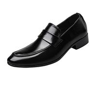 Generisch Men's Business Shoes Elegant Leisure Models for Suits Comfortable Bridal Shoes Ideal for Formal Occasions, black, 12.5 UK