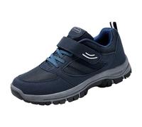 Generisch Men's Casual Shoes Fashionable Pattern Plain Simple Thick Sole Hook Loop Four Season Sports Shoes, blue, 7 UK