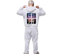 Generisch Men's Casual Suits Lightweight Breathable Outfit for Everyday Casual Loose Fit with Pockets Ideal for Spring Summer Season, White, S