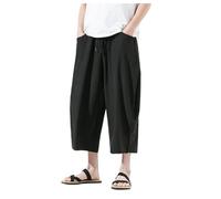 Generisch Men's Casual Trousers for Daily Wear, Loose Fit, Breathable, Lightweight Design, Perfect for Spring, Summer and Autumn, Street Style Suit Trousers Men Anthracite, black, 5XL