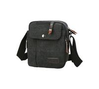 Generisch Men's Causal Multifunctional Canvas Messenger Handbag Outdoor Shoulder Travel Bag Shoulder Bags Women's Large School (Black, One Size)